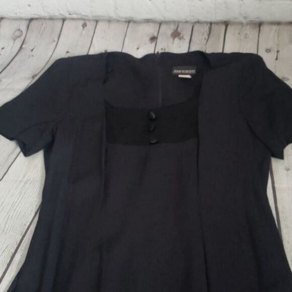 Vintage 90s Wednesday Black Sweetheart Neck Long Dress - Picture 9 of 9